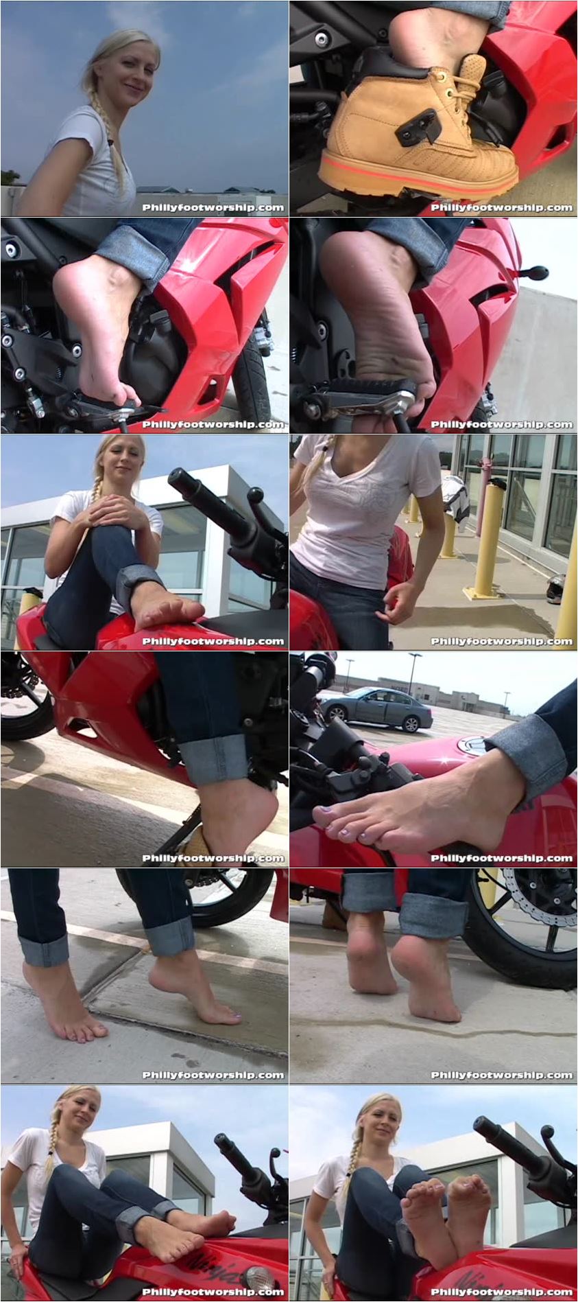 Bare Feet On A Sport Bike Philly Foot Worship Sd Wmv