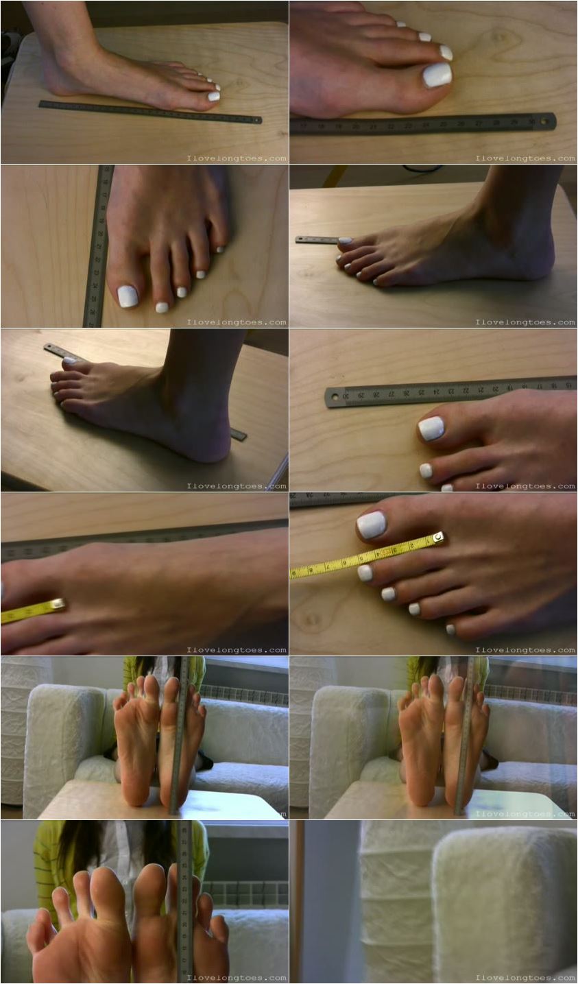 Alicia - foot measuring - I Love Long Toes - LQ/WMV