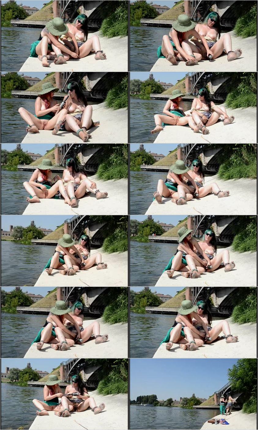 CECI andamp; VEGA lesbian sex by the lake 2 - Barefoot Nudity picture