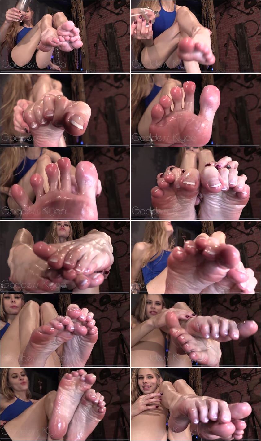 Goddess Kyaa - Stroke for My Oiled Toes - Full HD/MP4