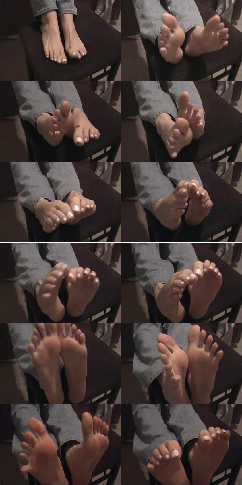 Screenlist Curling and Spreading with reverse french pedi - HD/WMV