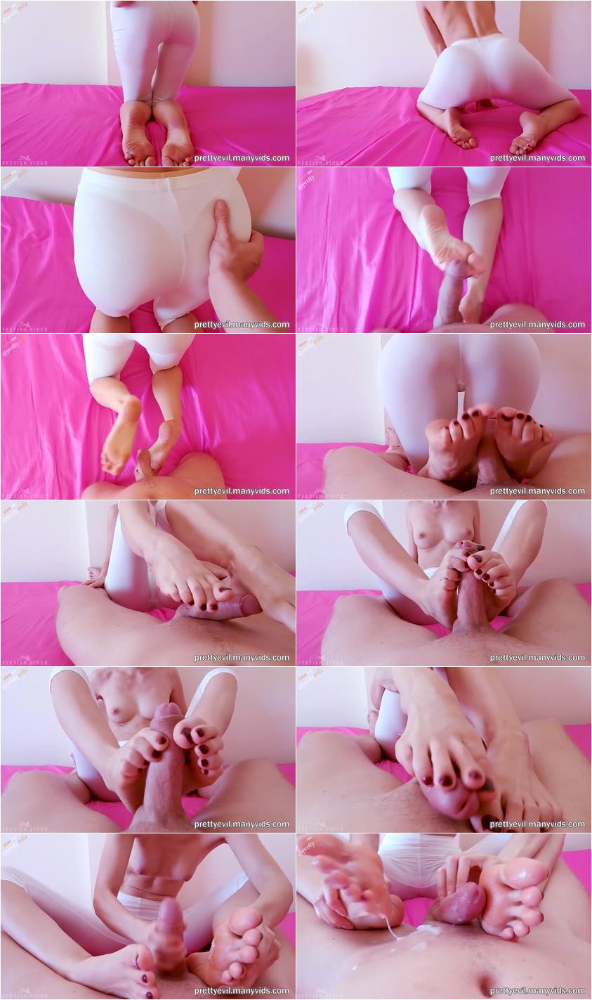 Footjob in white Yoga Pants - prettyevil - Full HD/MP4