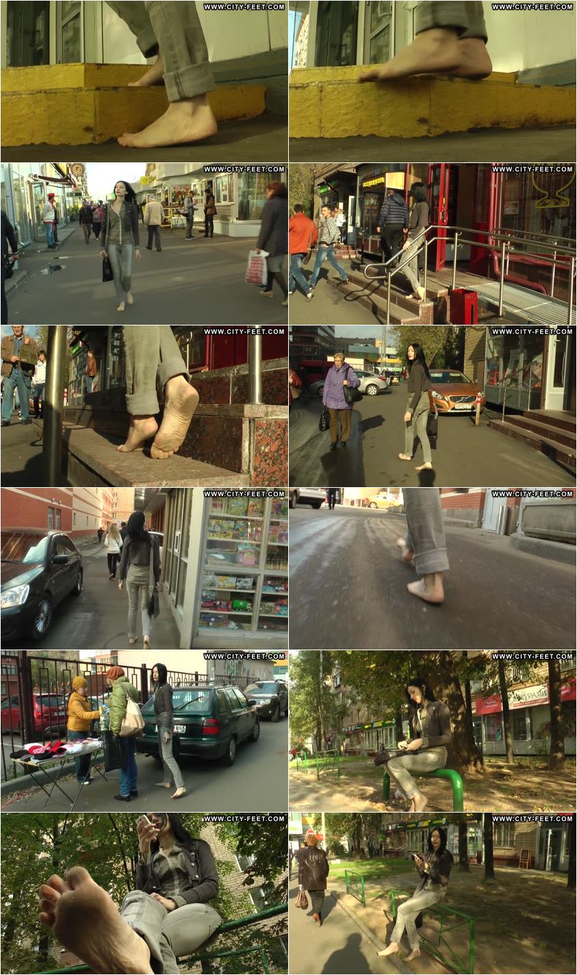 Screenlist A barefoot brunette. Part 3 - Full HD/MP4