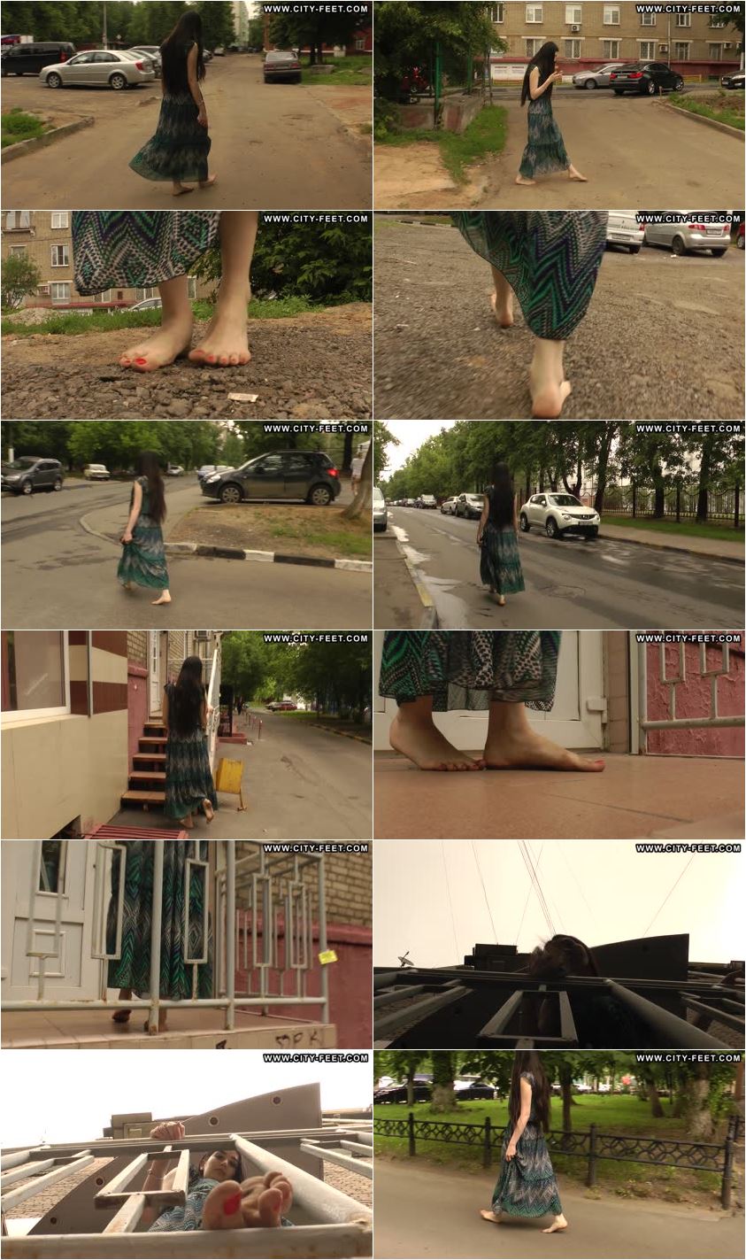 Screenlist Barefoot brunette in a long skirt. Part 3 - Full HD/MP4