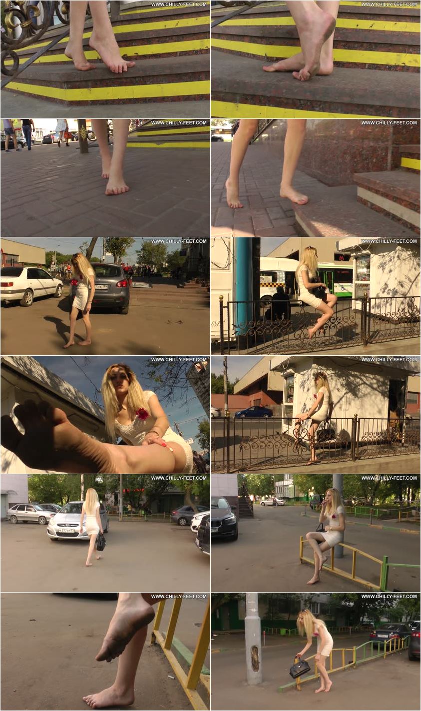 Screenlist A barefoot girl in a white dress. Part 2 - Full HD/MP4