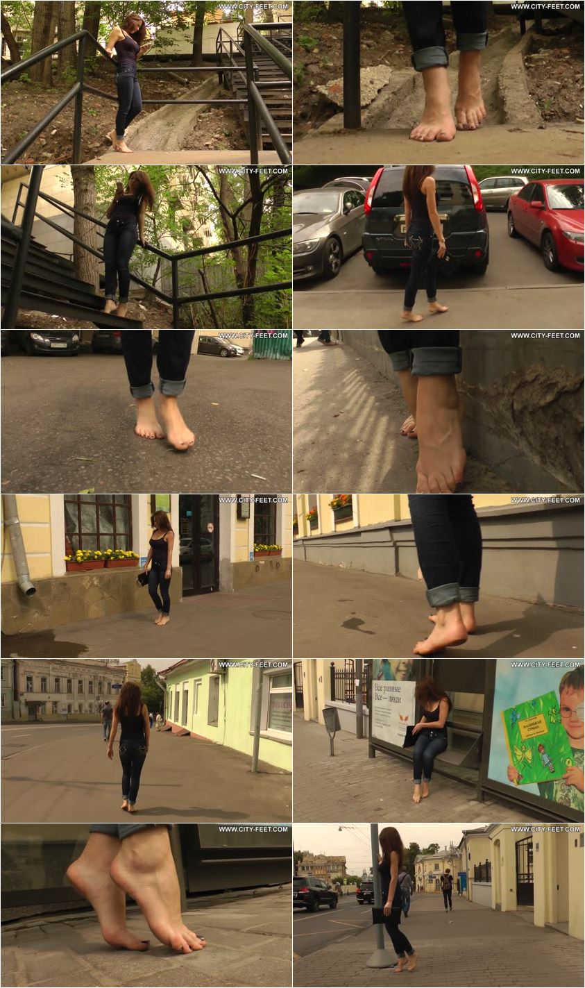 Screenlist A barefoot stroll along the streets. Part 1 - Full HD/MP4
