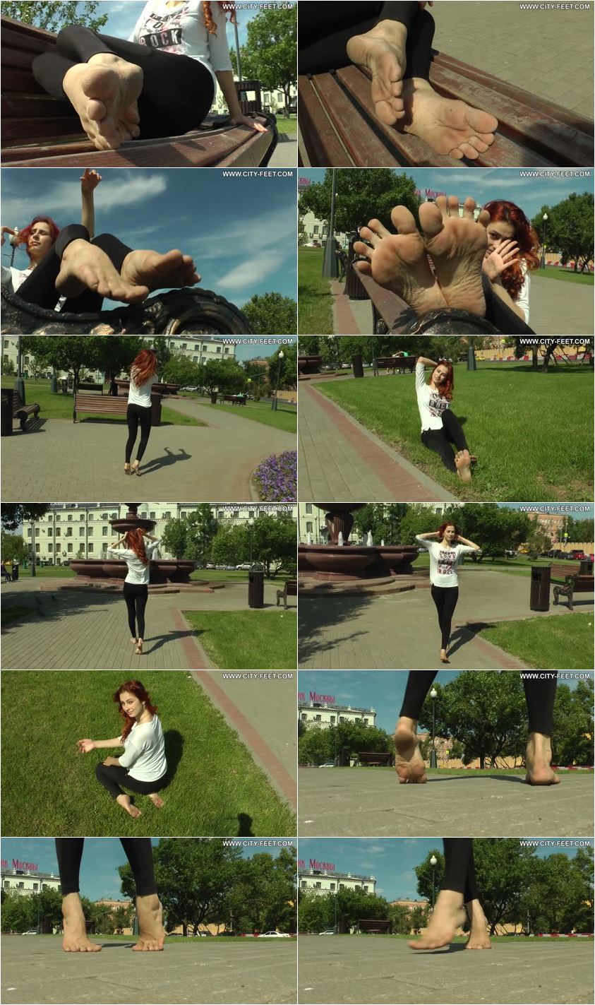 Screenlist A redhead girl walks barefoot. Part 4 - Full HD/MP4