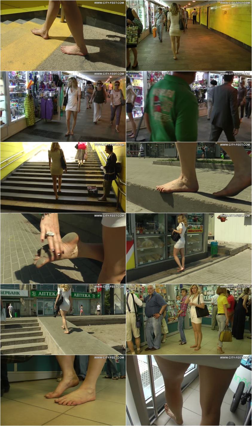 Screenlist Barefoot blonde in a white dress. Part 3 - Full HD/MP4