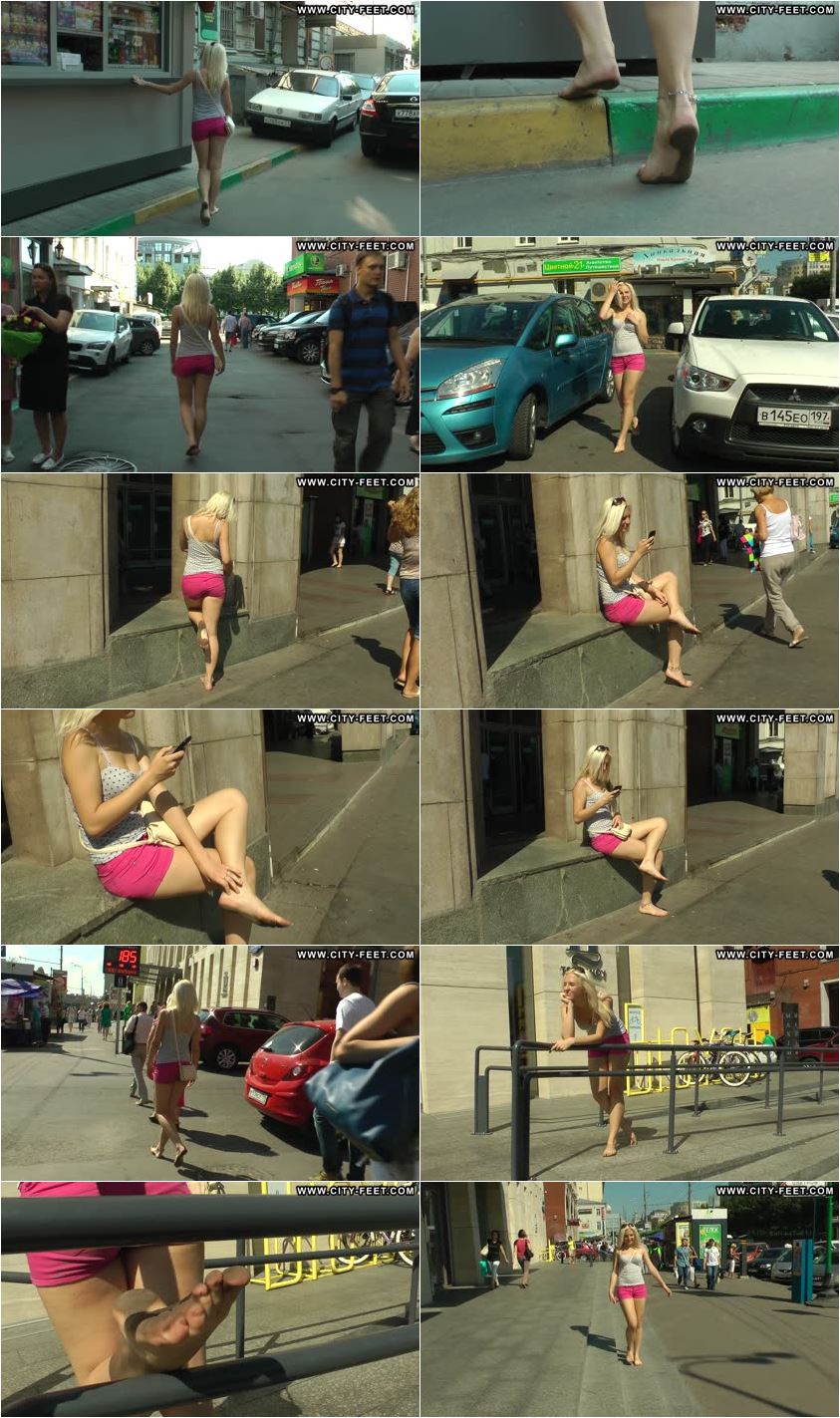 Screenlist A barefoot blonde girl. Part 1. - Full HD/MP4