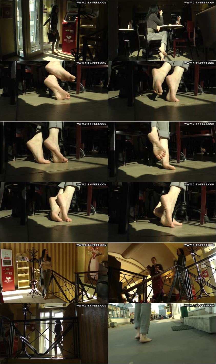 Screenlist A barefoot brunette. Part 2. - Full HD/MP4