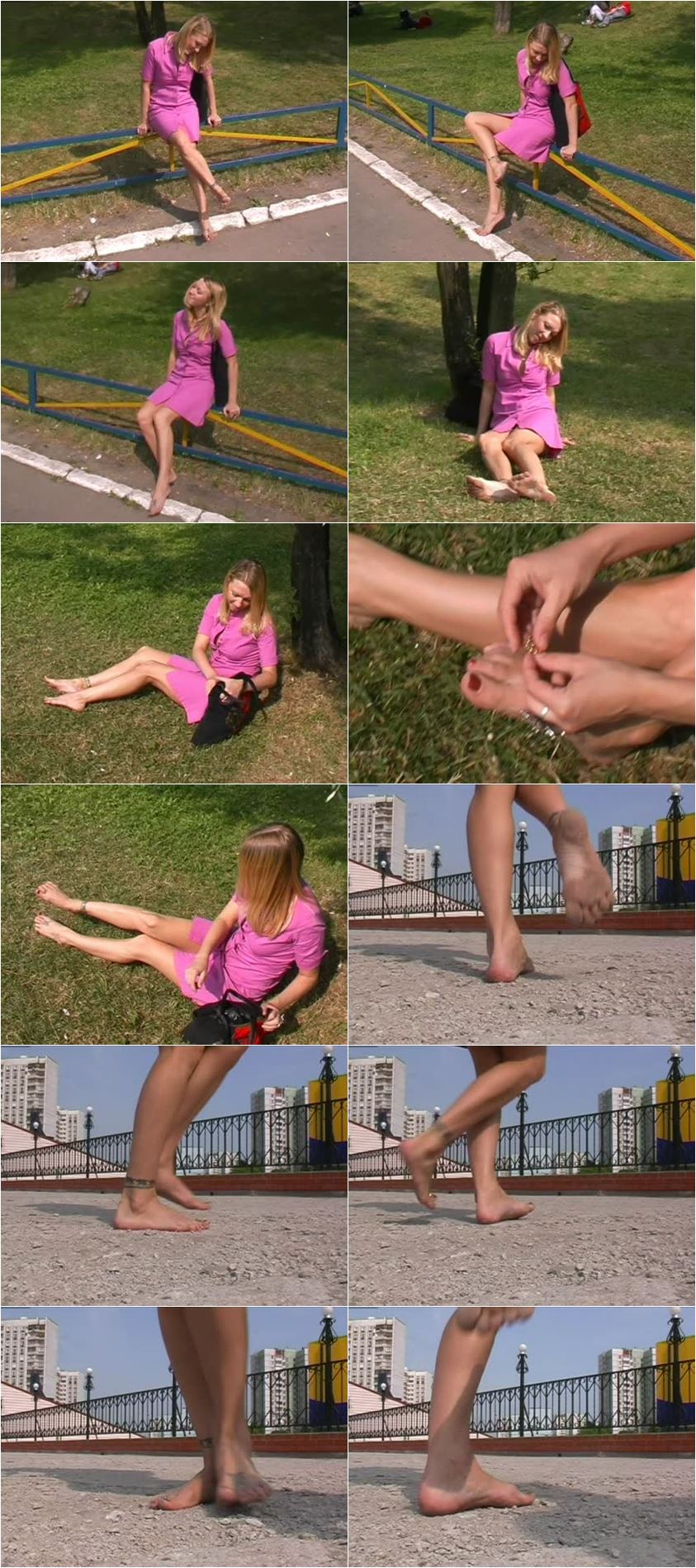 Screenlist Charming barefoot girl. Part 4. - SD/MP4