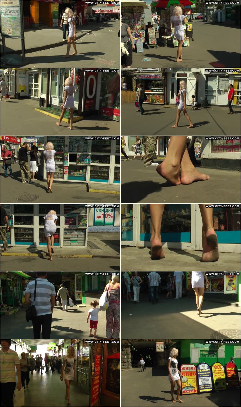 Screenlist Slender blonde in white dress. Part 1. - Full HD/MP4