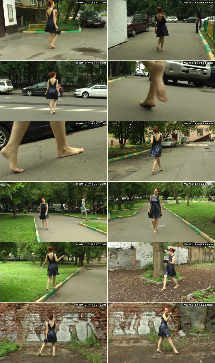 Screenlist Redhead beauty in blue dress. Part 1. - Full HD/MP4