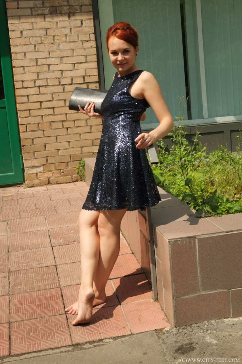 Cover 3 Redhead beauty in blue dress. Part 3. - Full HD/MP4