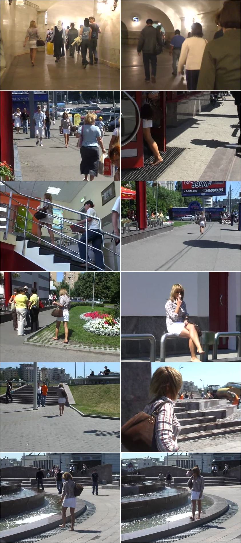 Screenlist Barefoot coquettish girl. Part 1. - SD/MP4