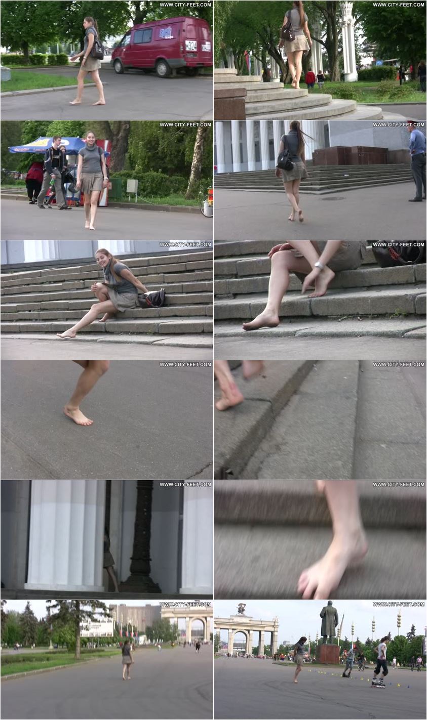 ID 483 Pretty Barefoot Girl Part 4 City Feet HDMP4