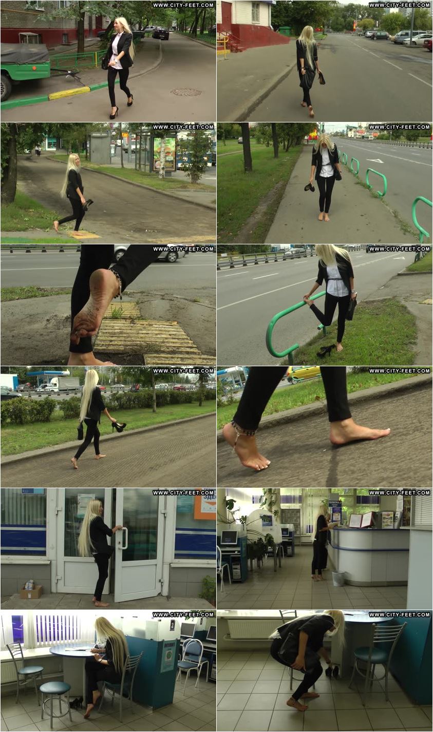 Screenlist Barefoot office girl. Part 1. - Full HD/MP4