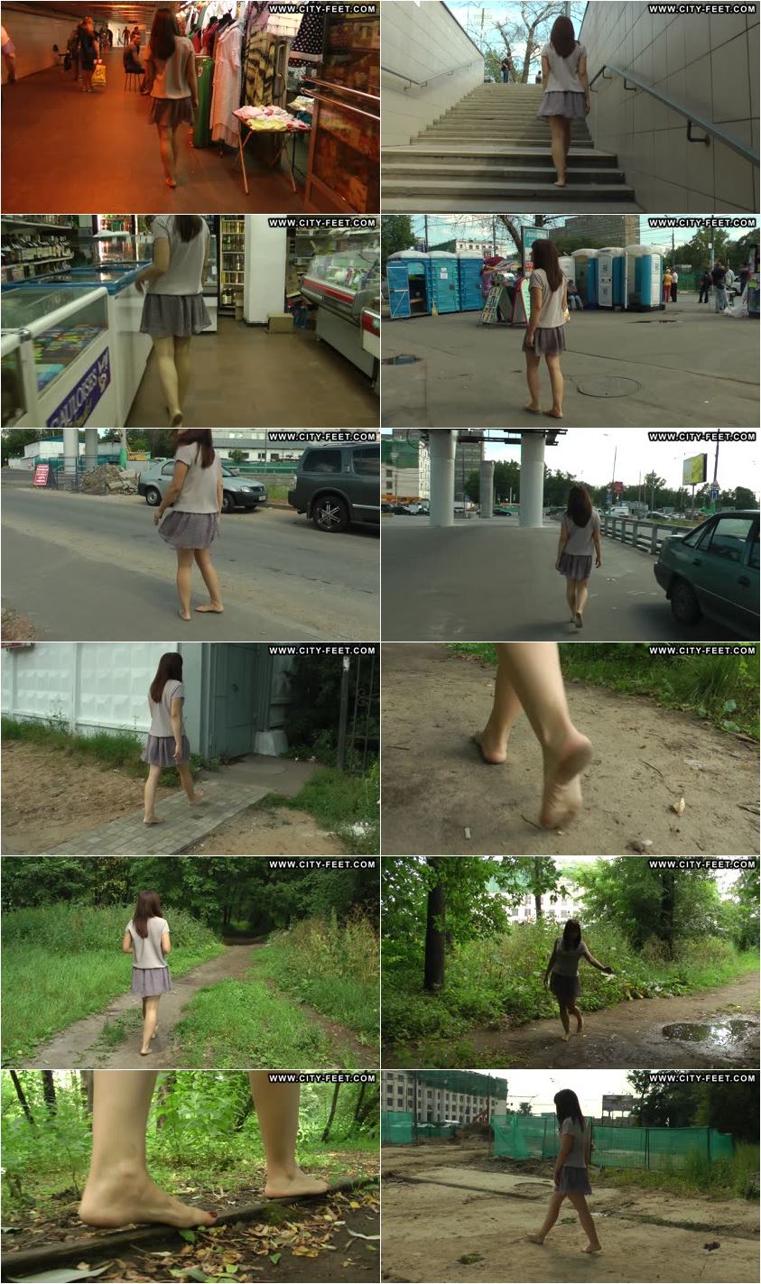 ID 986 Barefoot Girl In A Short Skirt Part 3 City Feet Full H