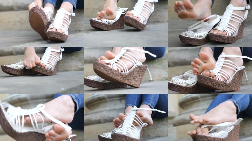 Cover Nikola shoeplay in white sandals and cork platform – Update 4062 - SD/MP4