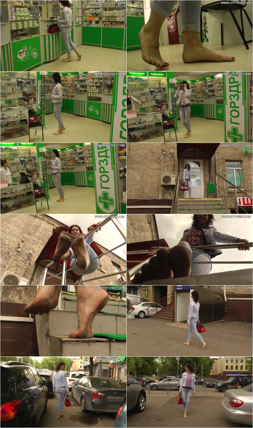 Screenlist City Feet - A tall barefoot beauty. Part 3. - Full HD/MP4
