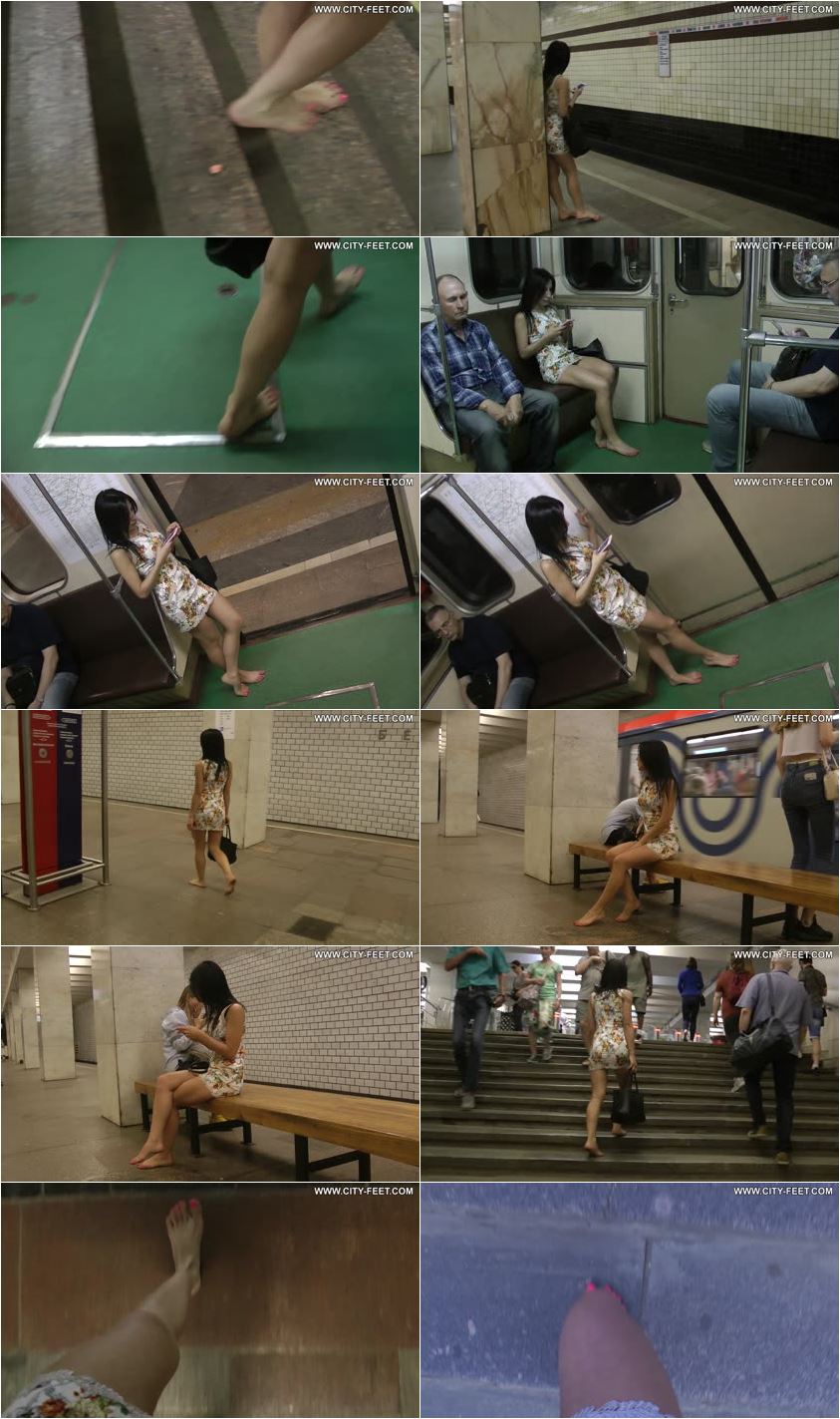 Screenlist City Feet - A brunette in a short dress. Part 2. - Full HD/MP4