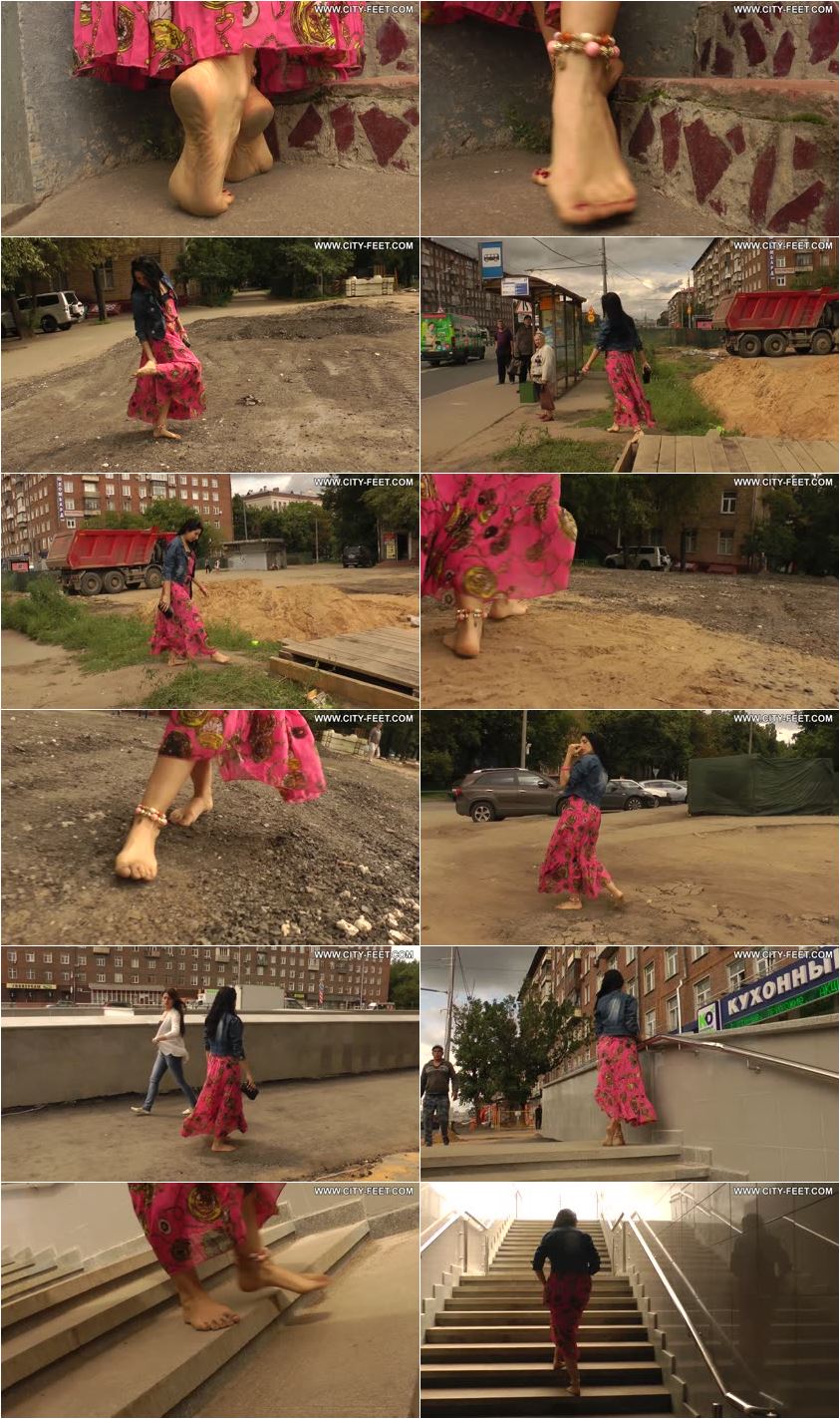 Screenlist City Feet - A brunete in a long skirt. Part 2. - Full HD/MP4