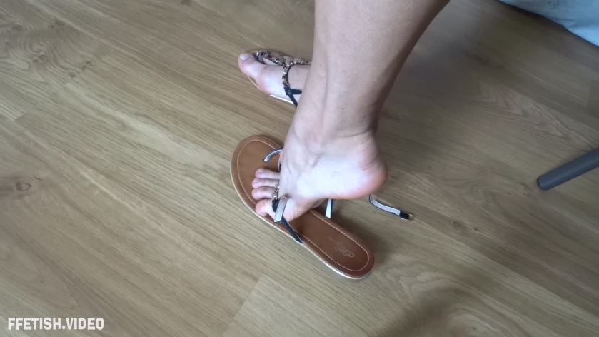 Cover 3 MCrushing - Shoeplay with my flat sandals - back, side and pov view - Full HD/MP4
