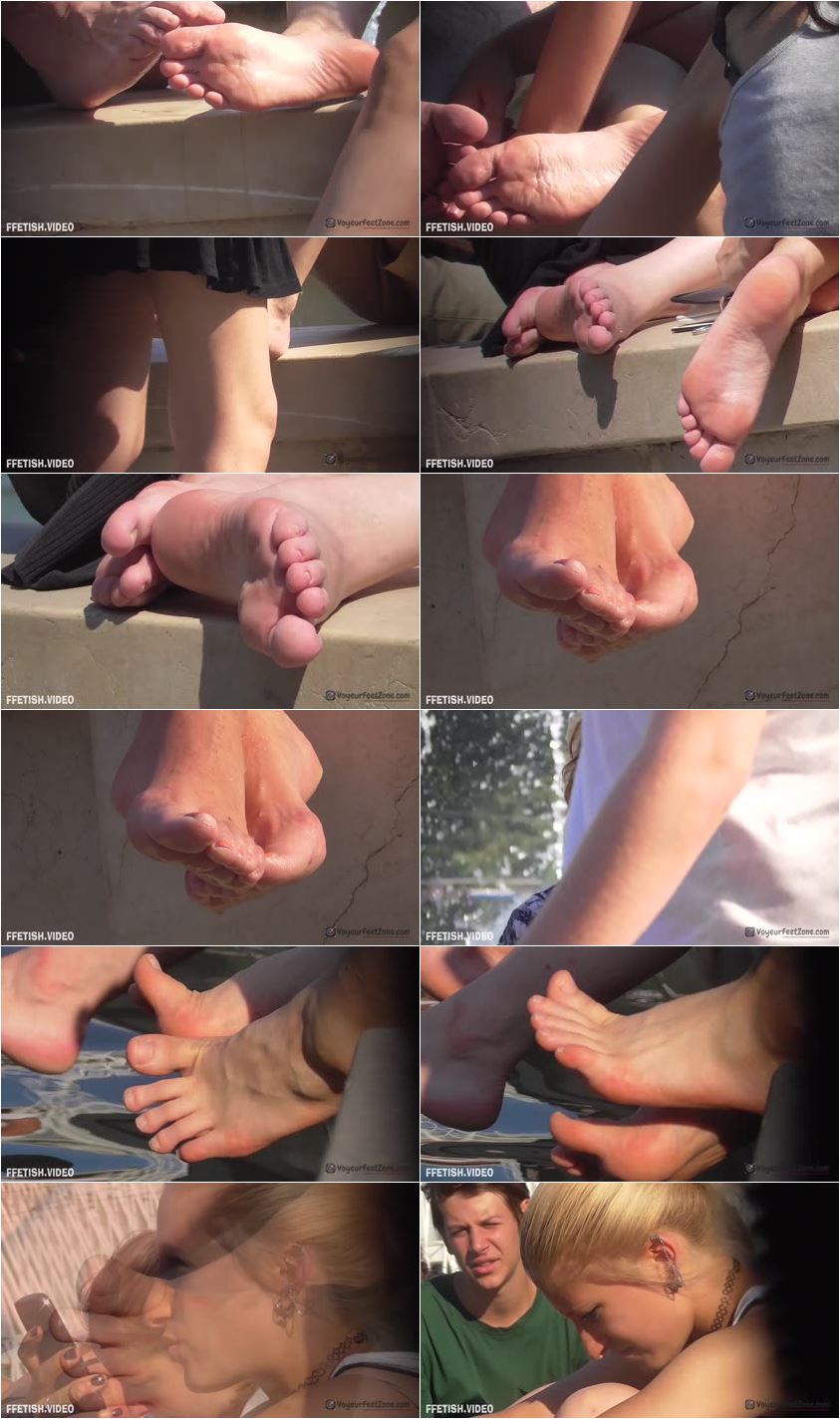 VOYEURFEETZONE!! Barefoot girls at the fountain compilation 2 - Original quality Mp4 - Voyeur Feet Zone Foto pic