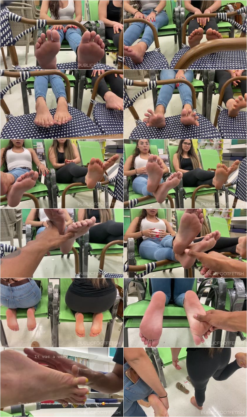 Latina friends Stephanie And Heather Beautiful toe wiggling feet sniffing Quarantine Foot Fetish - publicfootfetish pic