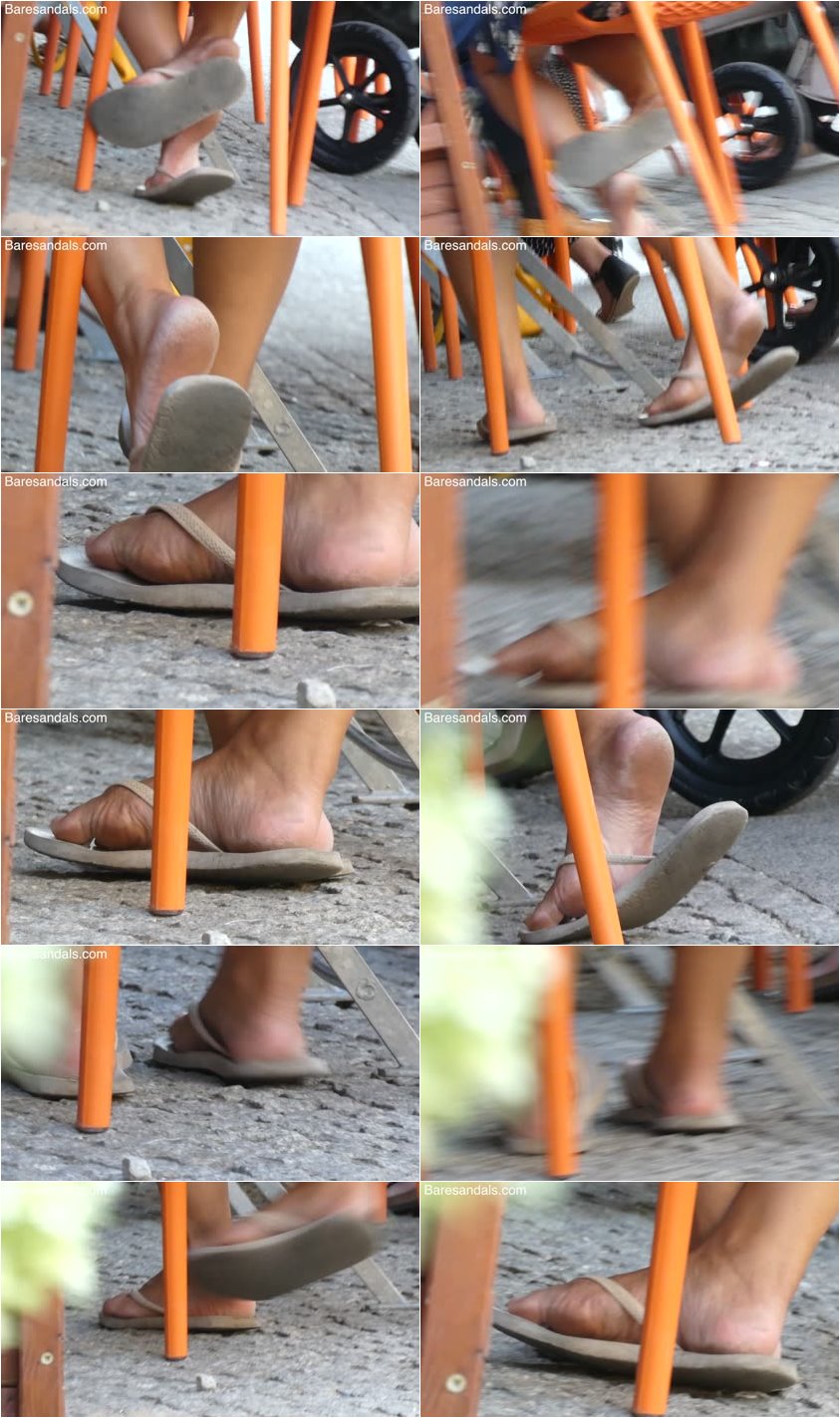 Screenlist Baresandals Feet 4K and HD Clips - Candid German feet in white flip flops - video update 12420 UHD 4K - 4K Ultra HD/MP4