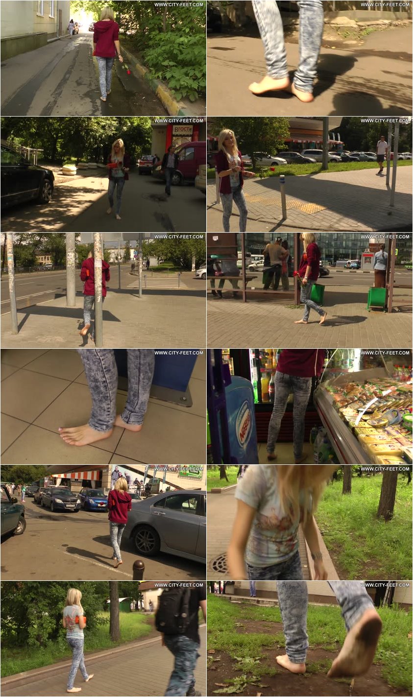 Screenlist City Feet - A barefoot blonde. Part 1. - Full HD/MP4
