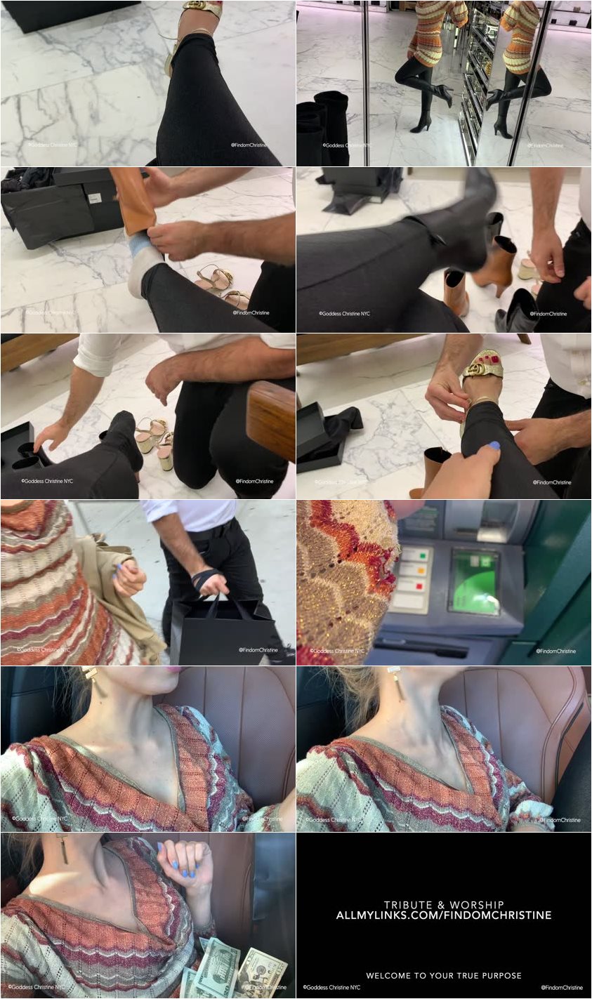 Screenlist GoddessChristineNYC - YSL Slave Shopping & ATM Wallet Drain - Full HD/MP4