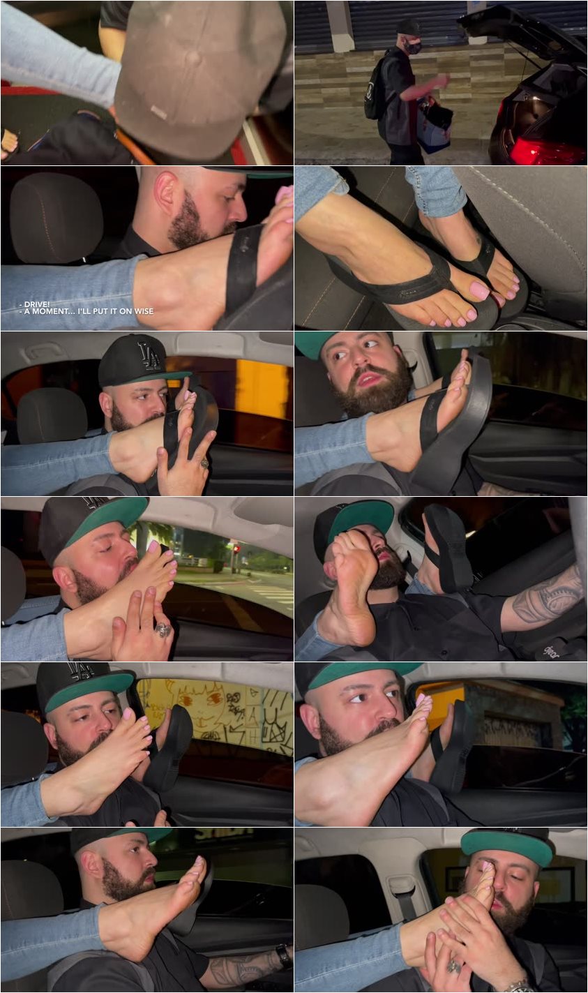 Driving with a big foot in your mouth - Goddess Grazi - Full HD/MP4