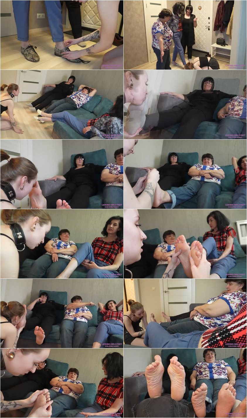 ANGELA, HELEN and SALMA - Tell us how much you love us! - Licking Girls  Feet - Full HDMP4