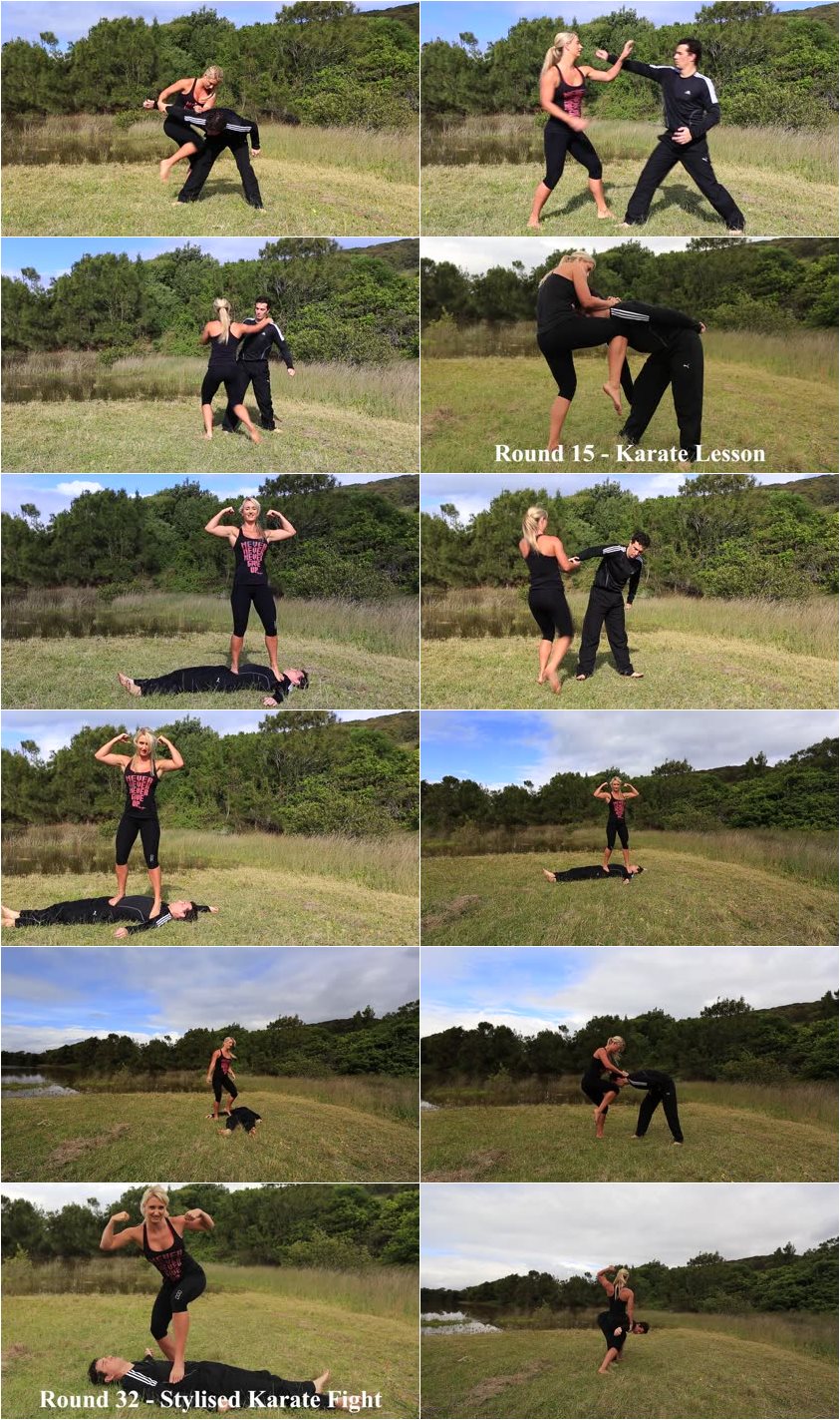 Karate Lessons with Fitness Instructor Erin - Karate Trample Femdom Girls