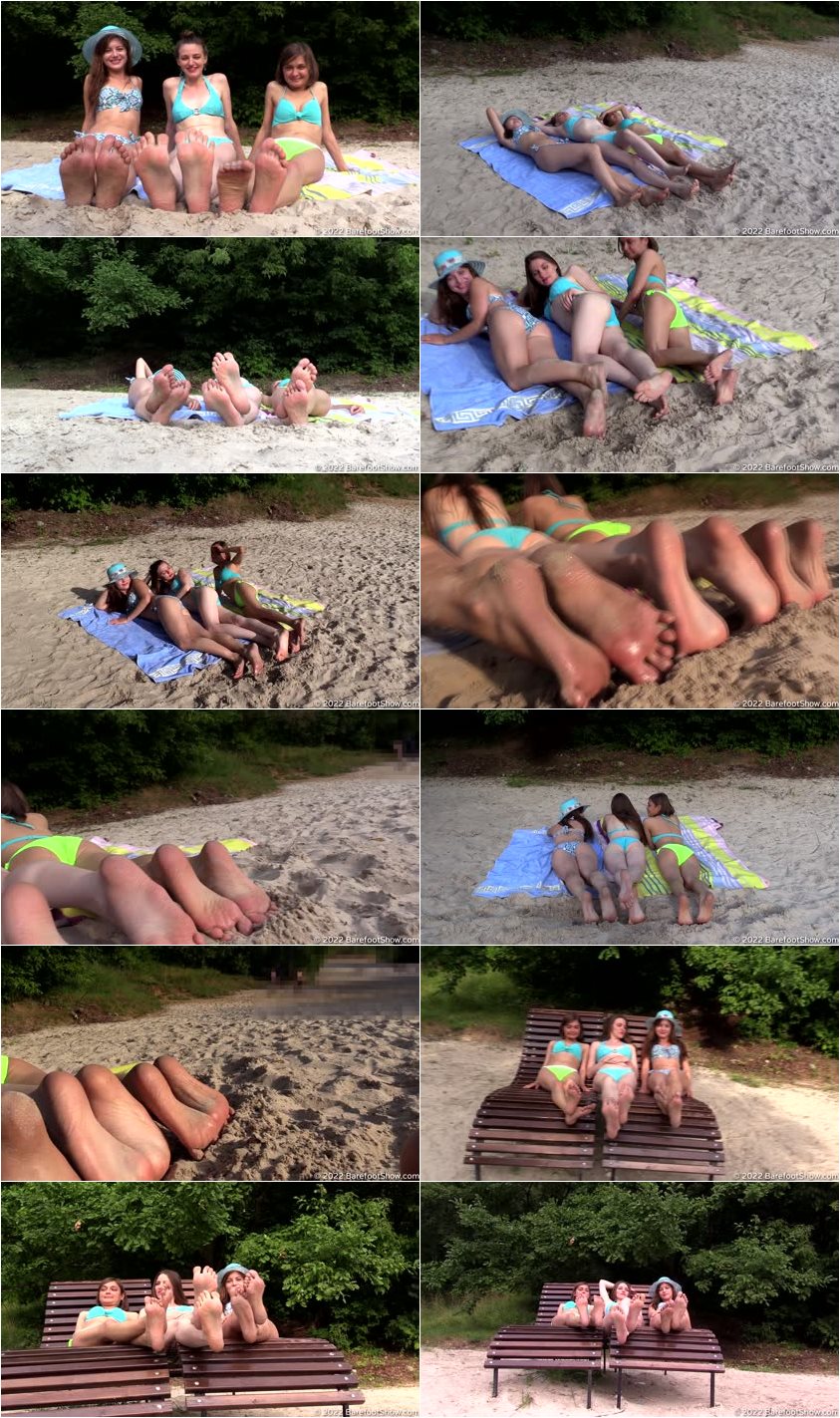 Catherine, Nina, And Valentina Sunbathe On A Public Beach And Show Their  Flexible, Delicate Soles To Others - Barefoot Show - Full HD/MP4