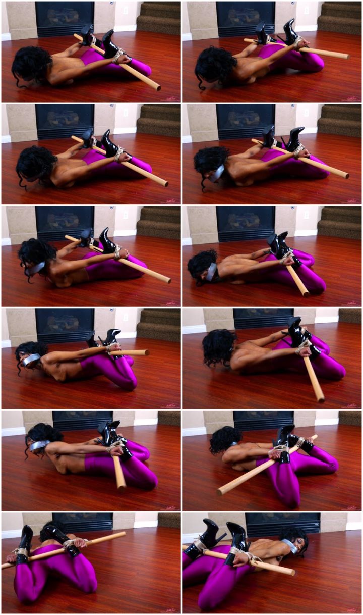 Screenlist Cupcake SinClair - Pole Struggling In Shiny Pink Leggings - 4K Ultra HD/MP4