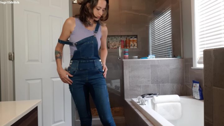 Cover 3 Sage Eldritch - Pee Desperation Wetting Overalls & Spank - Full HD/MP4