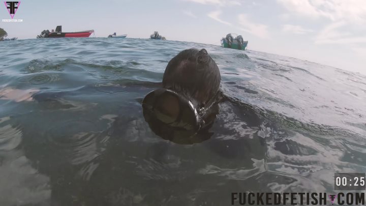 Cover 3 FuckedFetish - The Caribbean Sea Receives Goddess Breathplay Mask Diving Glass - 4K Ultra HD/MP4