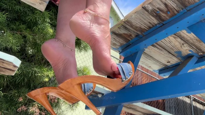 Cover 2 Mimi Footnip - Dangling In Kiara High Heel Mules - Full HD/MP4