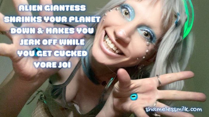 Cover 2 moreshameless - Alien Giantess Seductive Shrinking Cucking Vore JOI - Full HD/MP4