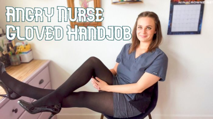 Cover 2 Nina Crowne - Angry Nurse Gloved Handjob - Full HD/MP4