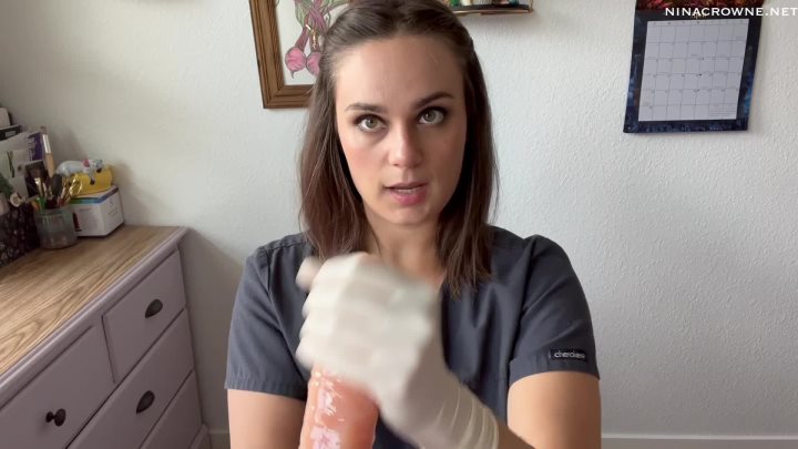 Cover 4 Nina Crowne - Angry Nurse Gloved Handjob - Full HD/MP4