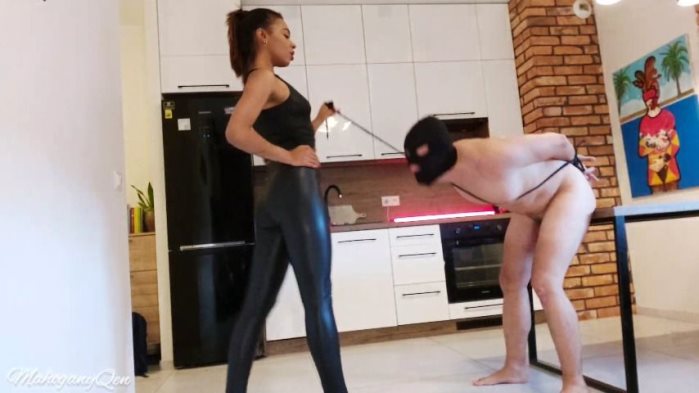 Cover 2 MahoganyQen - Barefoot Ballbusting And Cock Knee Kicks - Full HD/MP4