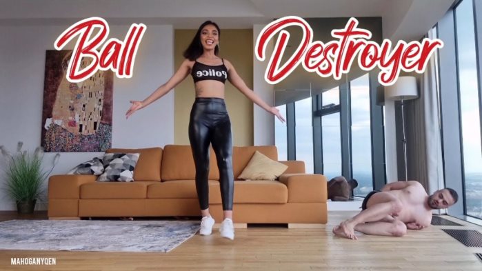 Cover 2 MahoganyQen - Bet On Ballbusting - Hard Kicks From Ebony Mistress - Full HD/MP4