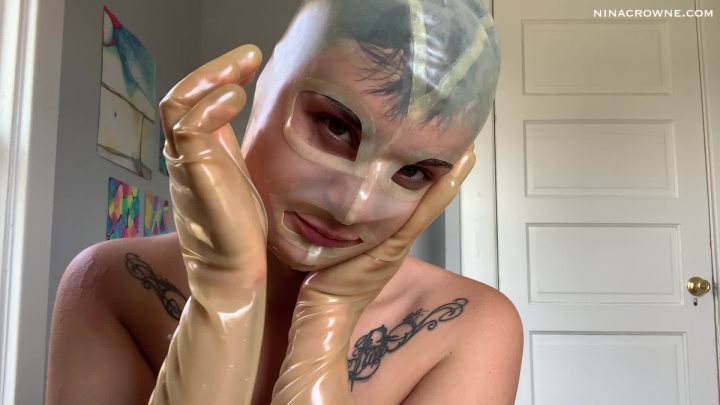 Cover 3 Nina Crowne - Clear Latex Hood & Opera Gloves - Full HD/MP4