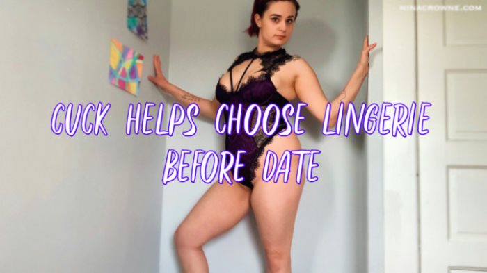 Cover 2 Nina Crowne - Cuck Helps Choose Lingerie Before Date - Full HD/MP4