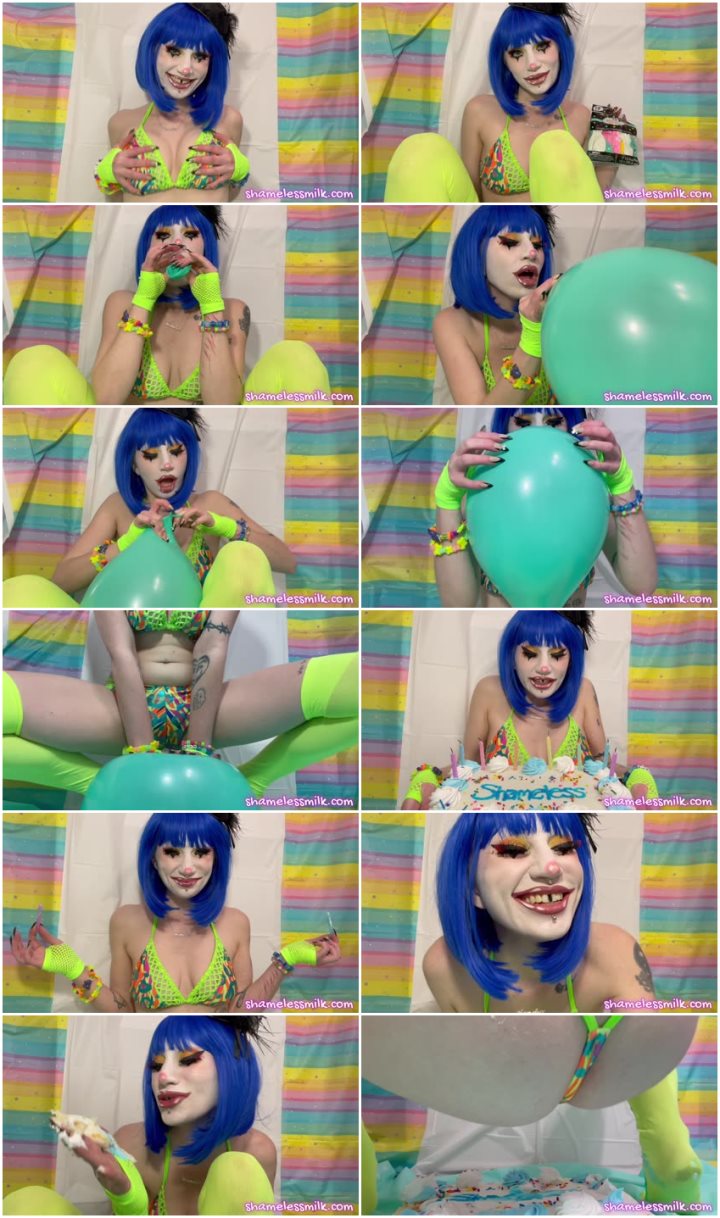 Screenlist moreshameless - Cute Clown Plays with Cake + a Balloon - Full HD/MOV