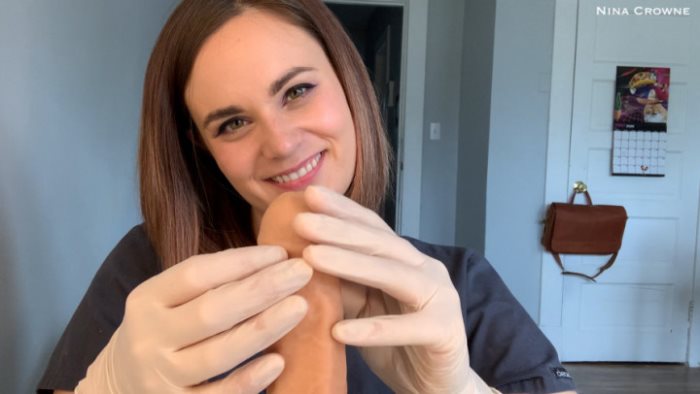 Cover 2 Nina Crowne - Dental Hygienist GF Gloved Handjob - Full HD/MP4