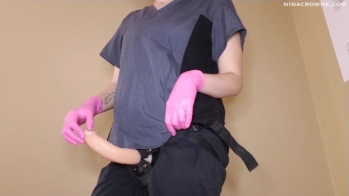 Cover 2 Nina Crowne - Doctor Prostate Exam & StrapOn Fucks You - HD/MP4
